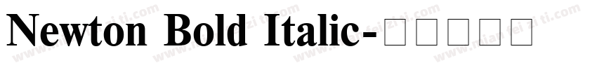 Newton Bold Italic字体转换